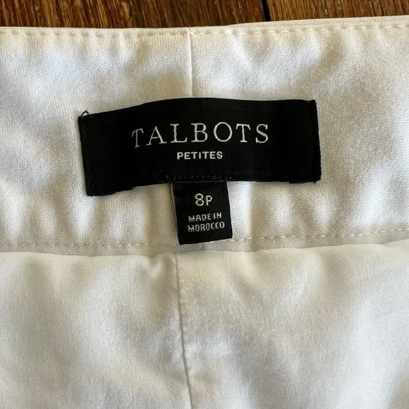 Talbots Heritage Women’s Petite White Cropped Pants Capri Lined Size 8P - Picture 9 of 15